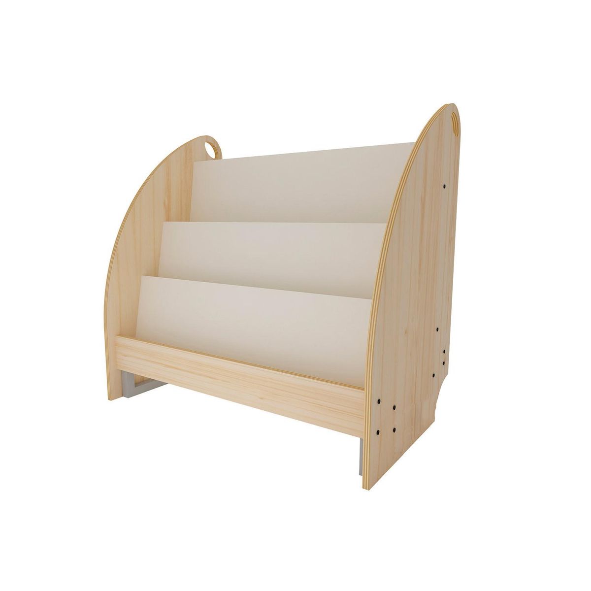 DE PIES A CABEZA - Librero Nórdico Madera 3 Nivel(es) 50x93x50 cm Blanco/Madera Natural