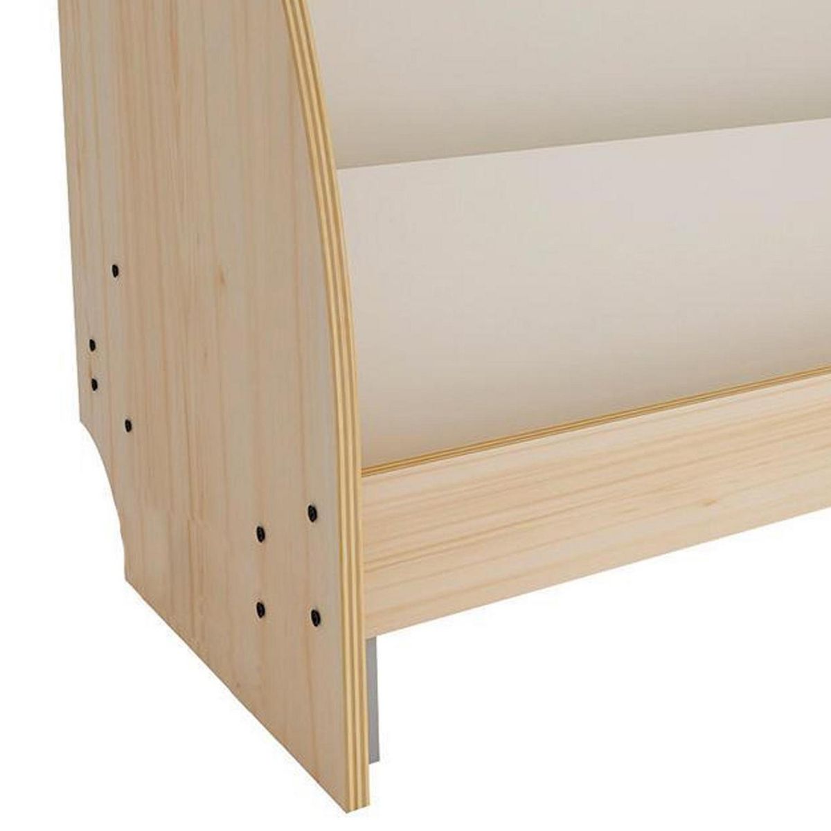 DE PIES A CABEZA - Librero Nórdico Madera 3 Nivel(es) 50x93x50 cm Blanco/Madera Natural