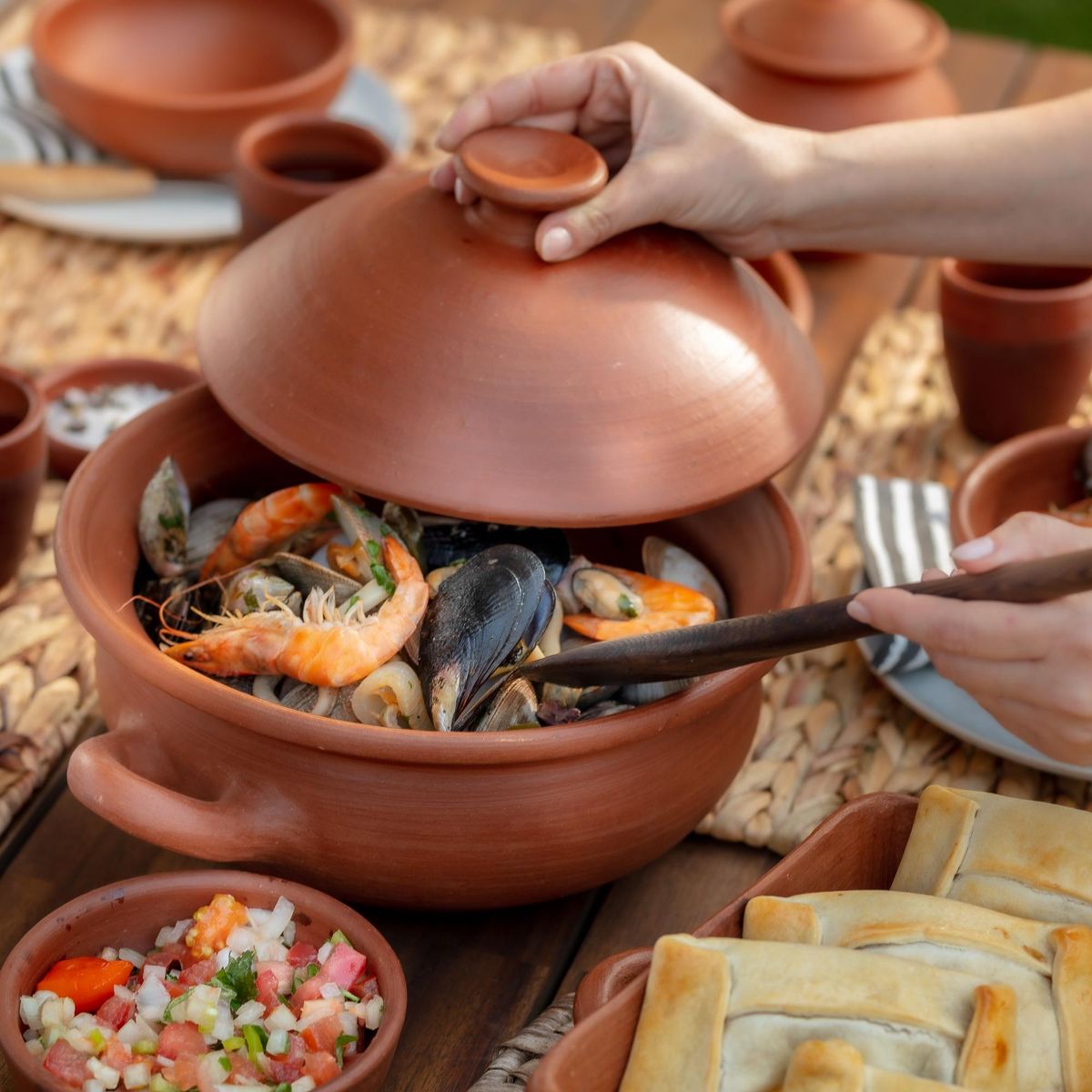 JENNY HOME - Arrocera con Asas 30 cm Greda