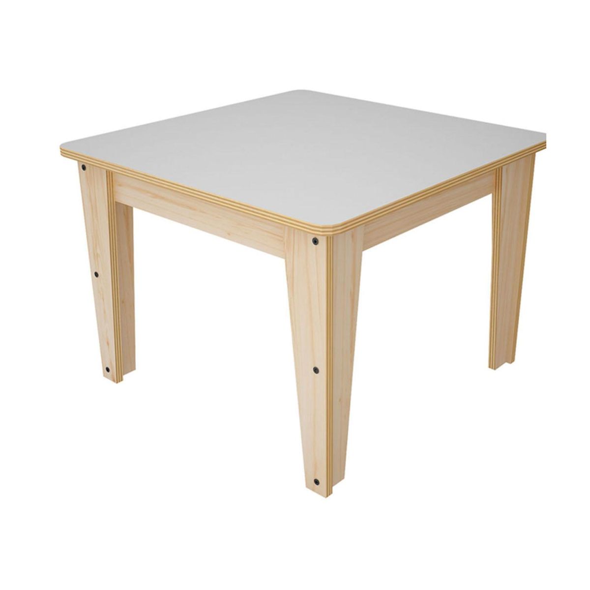 DE PIES A CABEZA - Mesa Infantil Nórdica blanco 60x60x51 cm