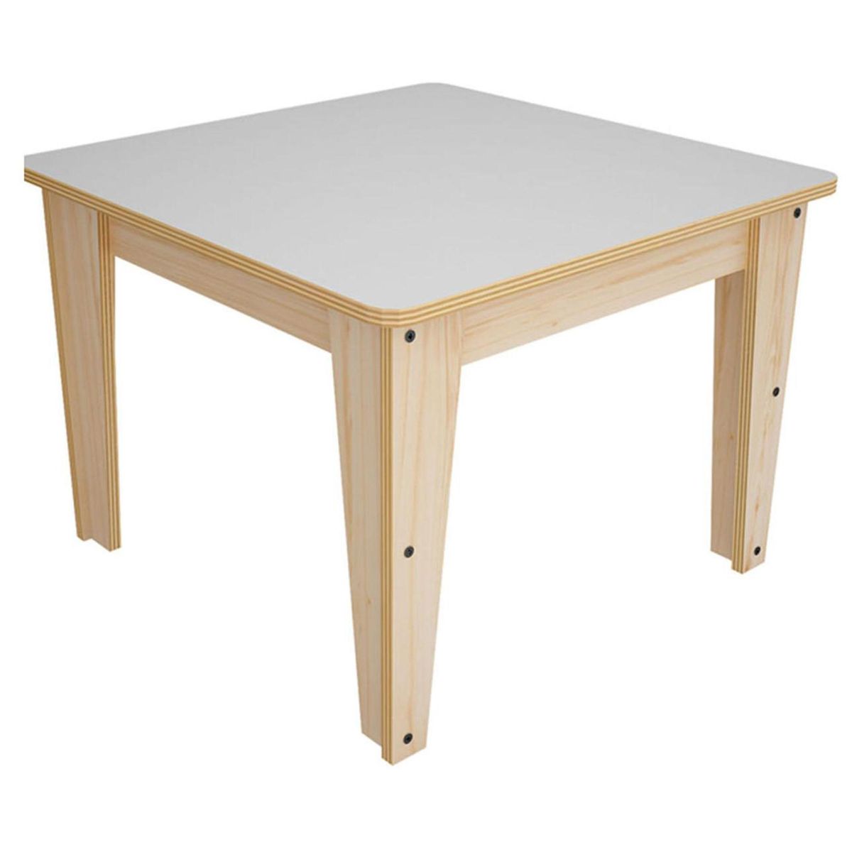 DE PIES A CABEZA - Mesa Infantil Nórdica blanco 60x60x51 cm