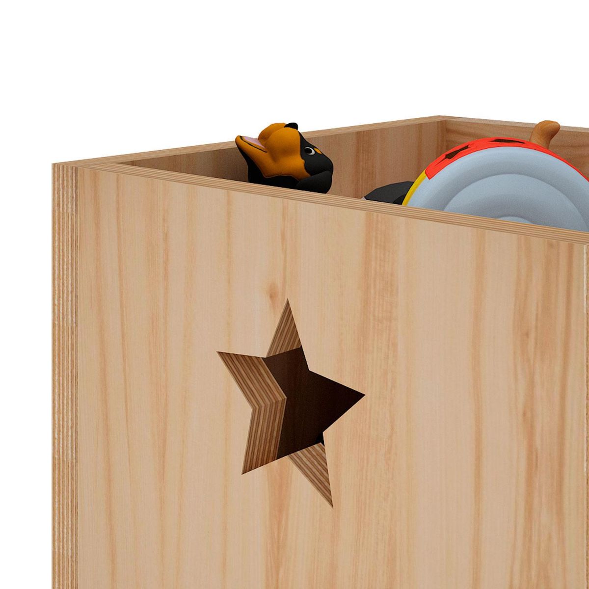 DE PIES A CABEZA - Caja Organizadora 33x38x36 cm 45 l Madera