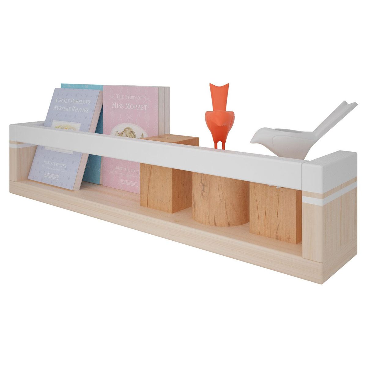 DE PIES A CABEZA - Repisa Corchete Madera 1 Nivel(es) 11x12x50 cm Café