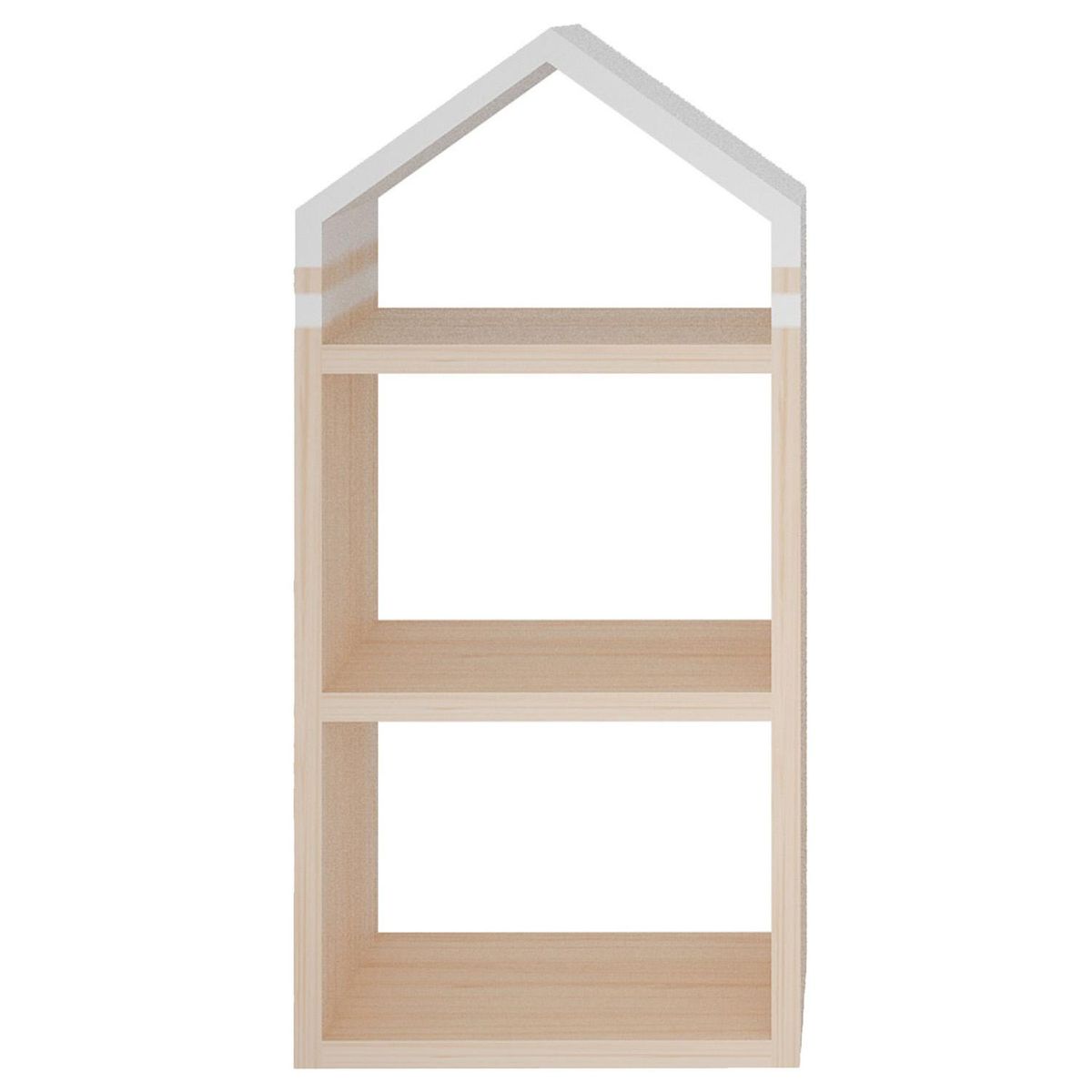 DE PIES A CABEZA - Repisa Niño 3 Madera 2 Nivel(es) 30x70x35 cm Blanco/Madera