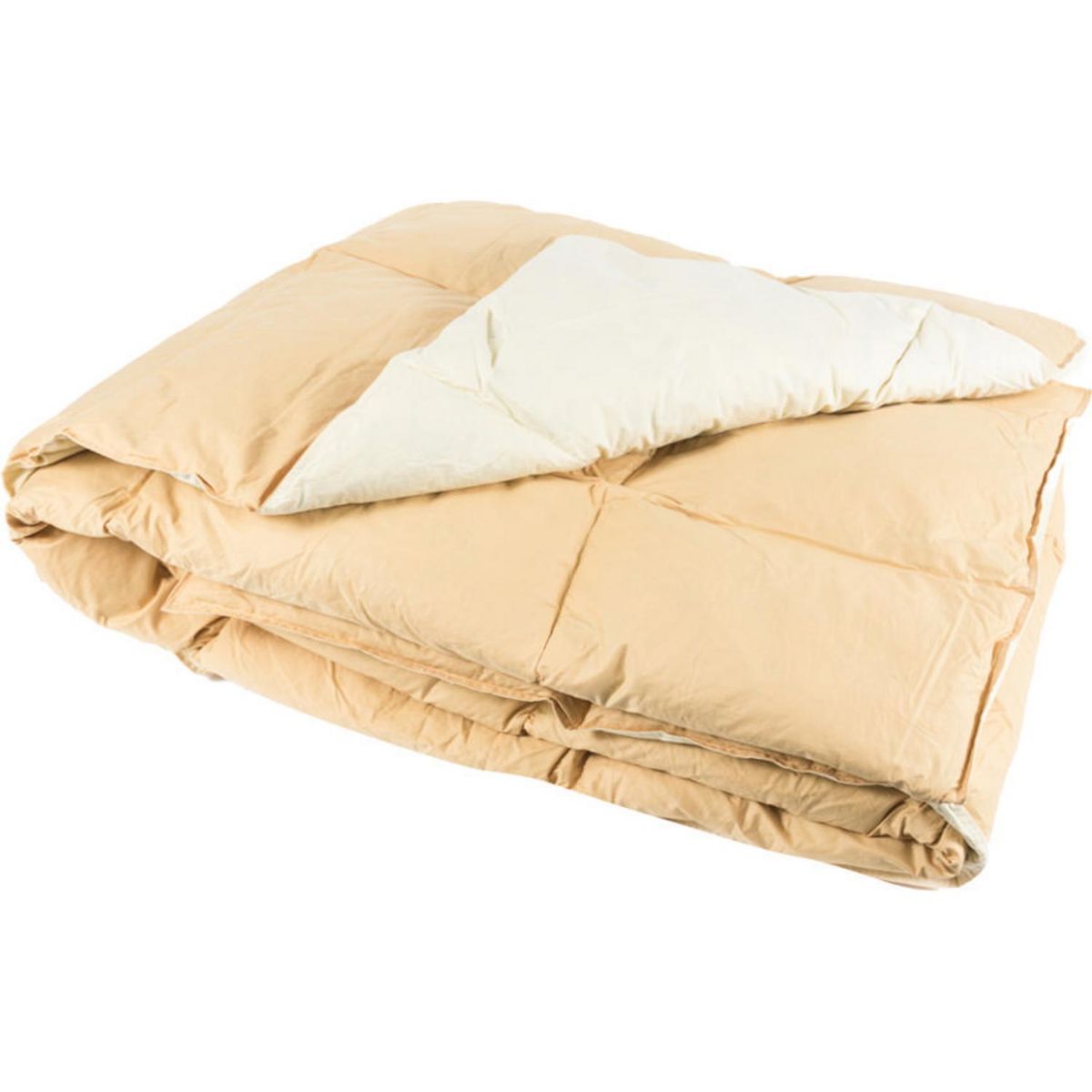 EL CASTILLO - Plumón 2 plazas Bicolor Beige/Mostaza 