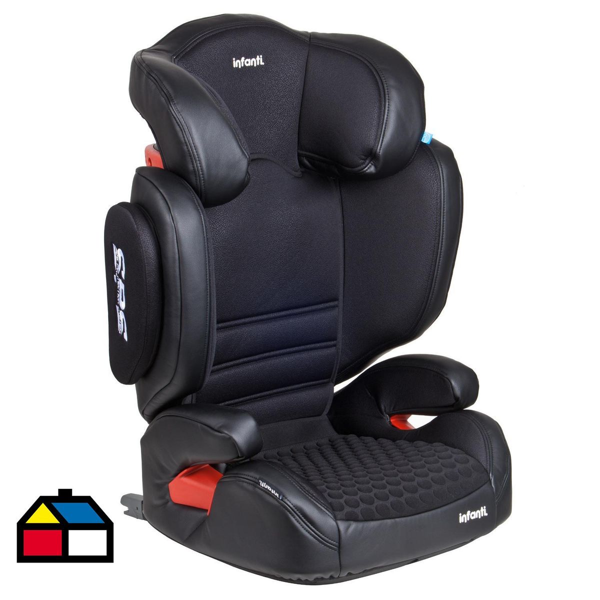 INFANTI - Silla de Auto Infanti Butaca Isofix Sps Negra Apoyacabeza Ajustable