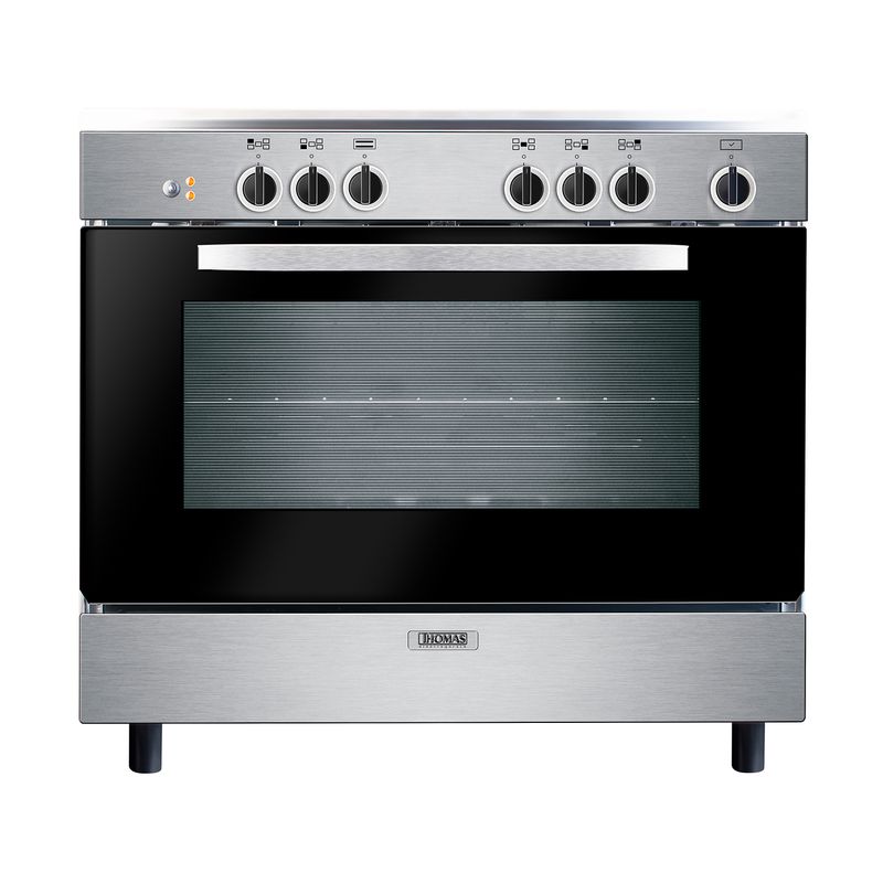 THOMAS - Cocina a Gas 5 Platos con Horno 130 Litros Acero Florencia II