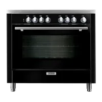Cocina a Gas 5 Platos con Horno 104 Litros Negro Venezia
