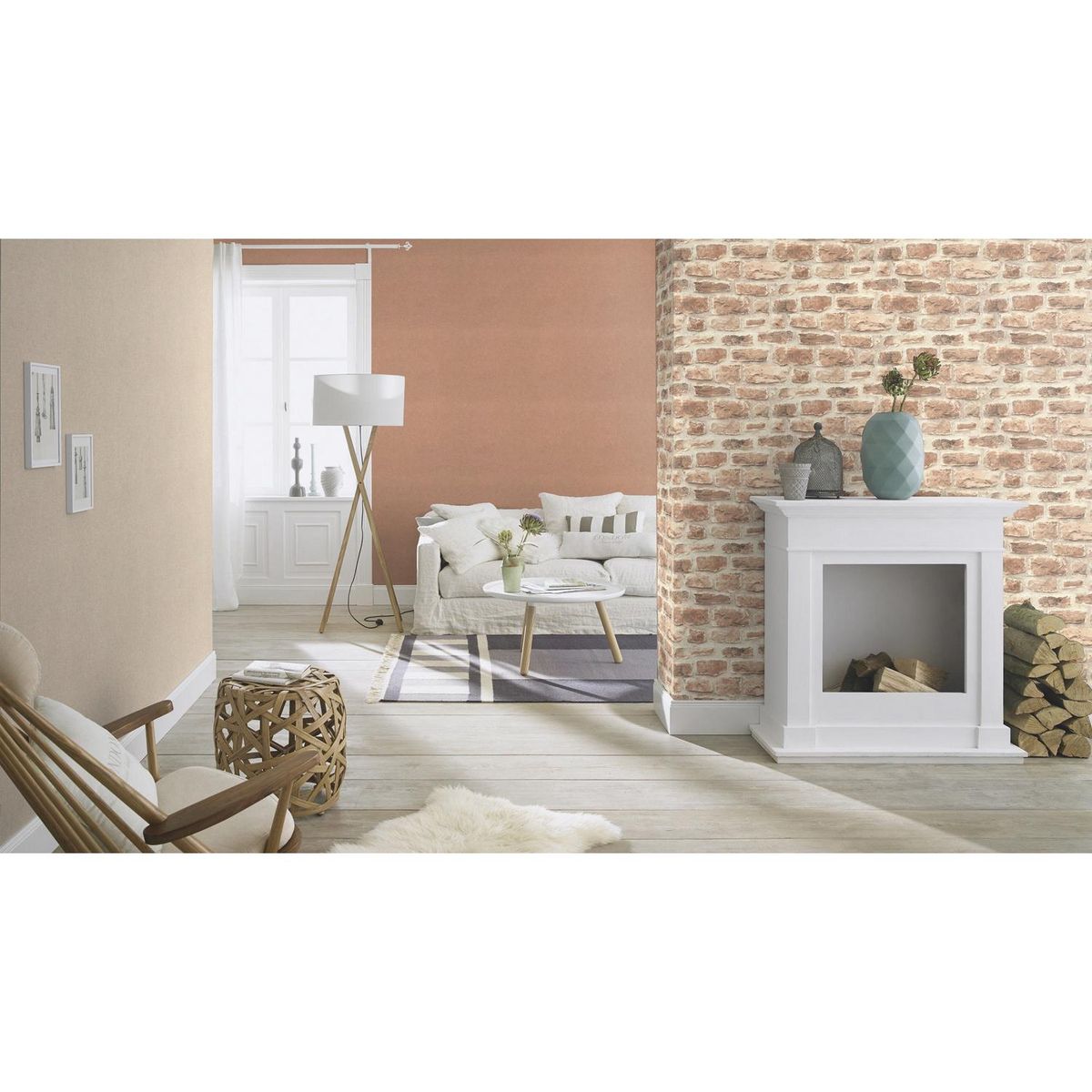 RASCH - Papel Mural Ladrillo 5 m2