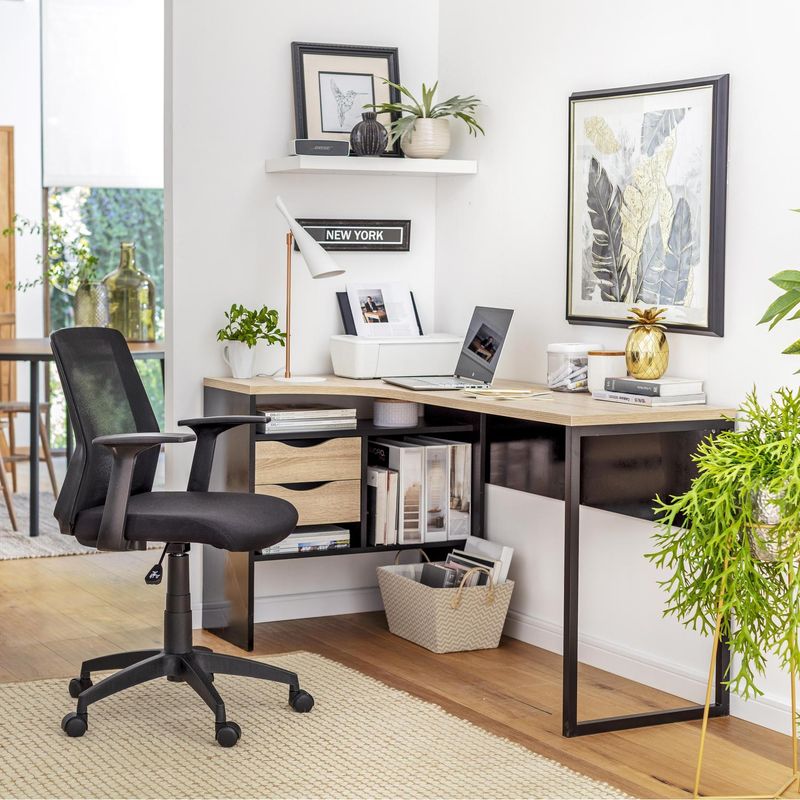 TVILUM - Escritorio Function 145x76,8x81 cm Negro