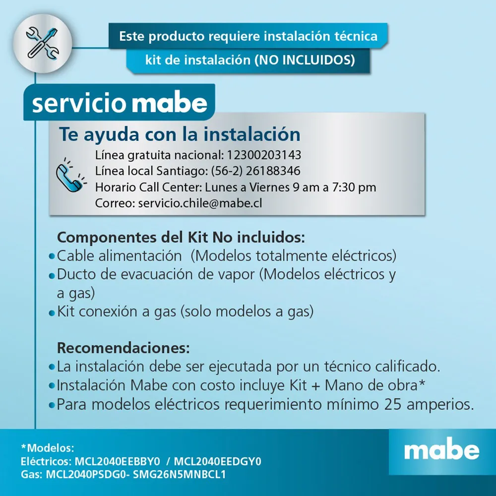 Mabe SMG26N5MNBCL 20 kg Blanco, foto 8