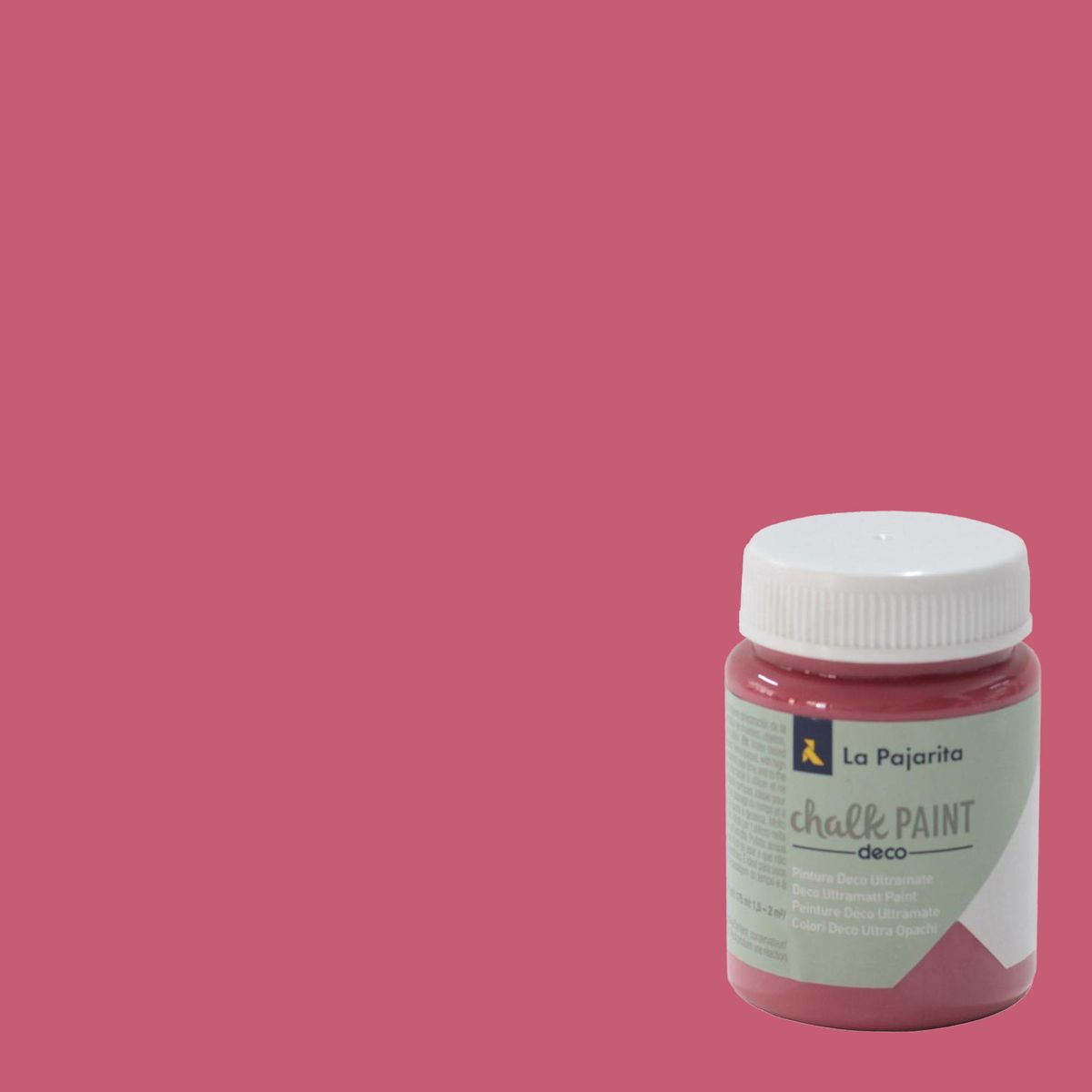 LA PAJARITA - Pintura Acabado Tiza Rojo Fresa Boho 0.075 l