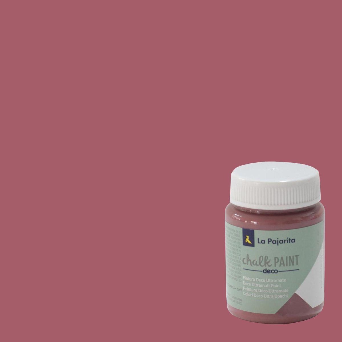 LA PAJARITA - Pintura Acabado Tiza Rojo Hippy chic 0.075 l