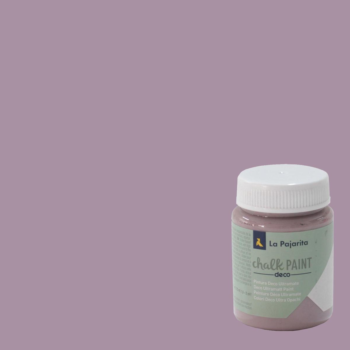 LA PAJARITA - Pintura Acabado Tiza Morado Malva 0.075 l