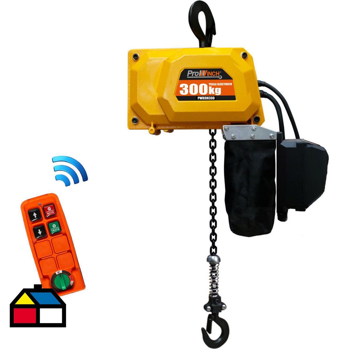 PROWINCH - Tecle electrico mini con control remoto 300 kg 3,5m de Izaje 220v.
