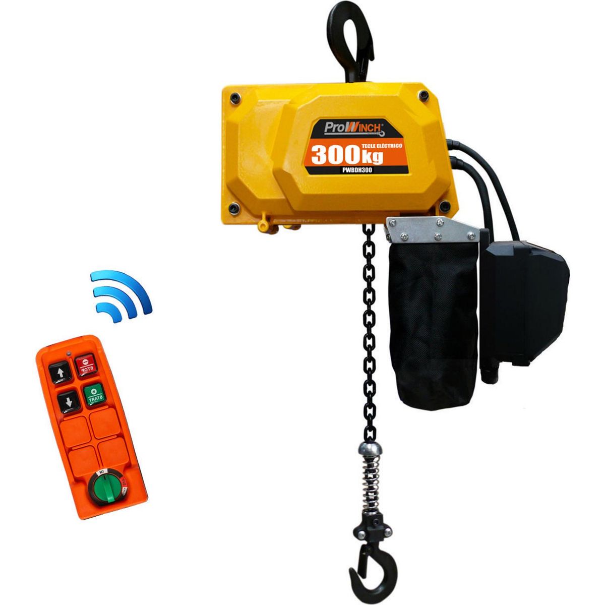 PROWINCH - Tecle electrico mini con control remoto 300 kg 3,5m de Izaje 220v.