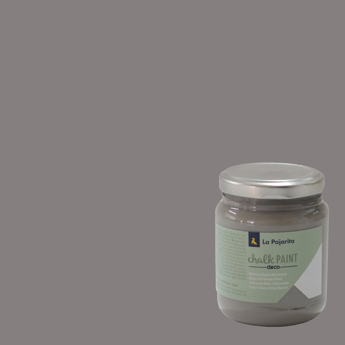 LA PAJARITA - Pintura Acabado Tiza Gris Gris New York 0.175 l