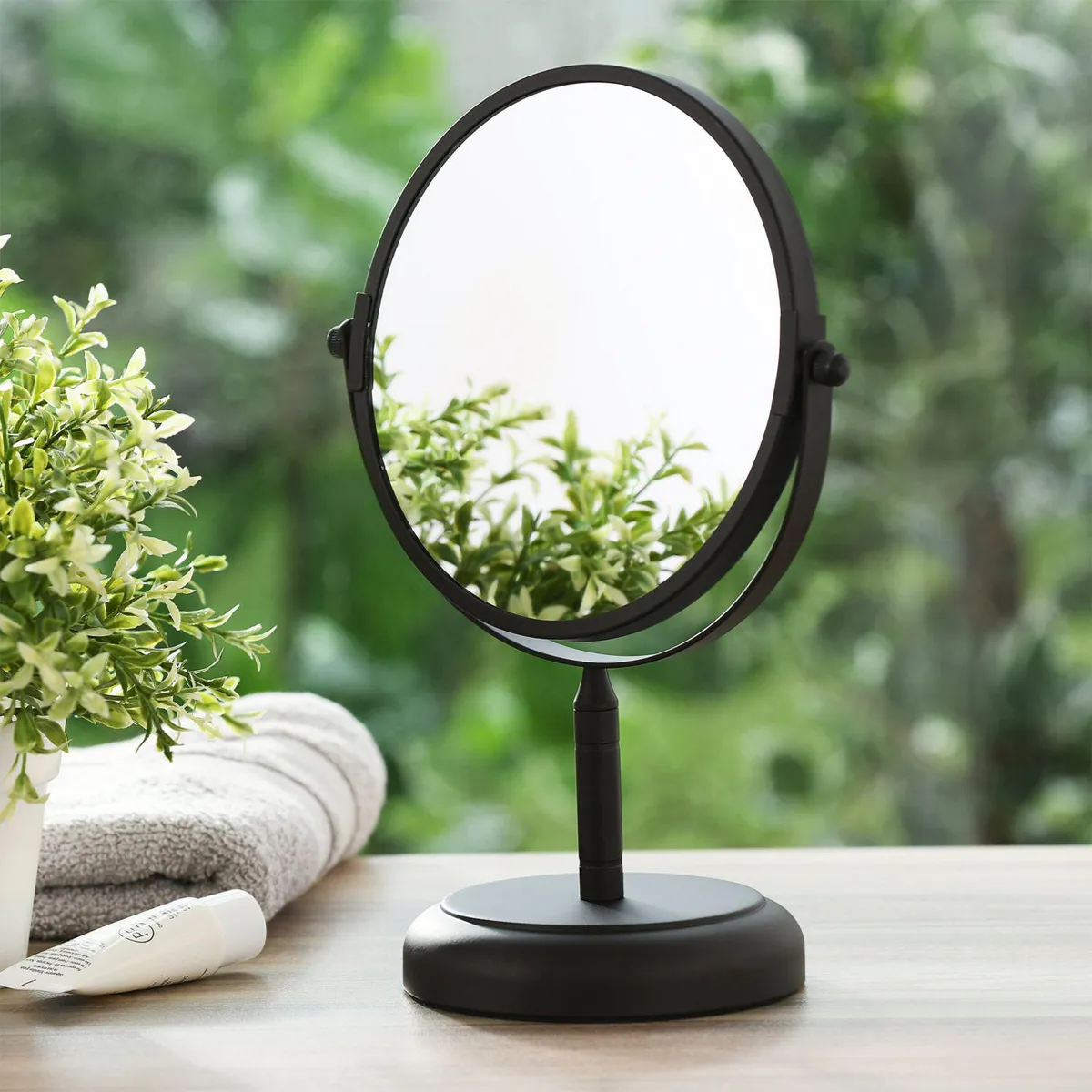 JUST HOME COLLECTION - Espejo cosmético 12 cm café