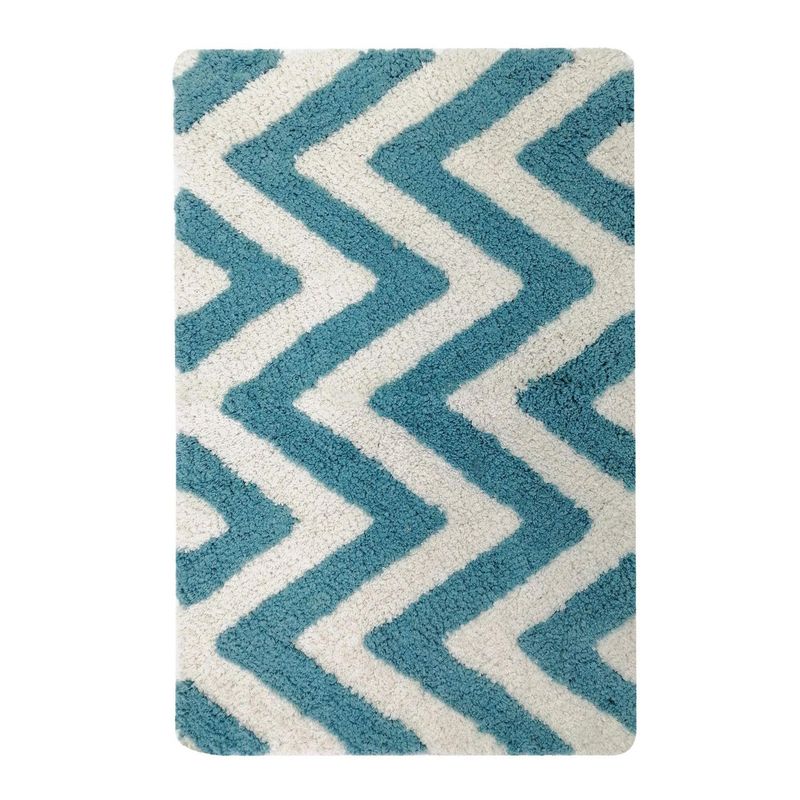 JUST HOME COLLECTION - Piso baño algodón 40x60 cm aqua