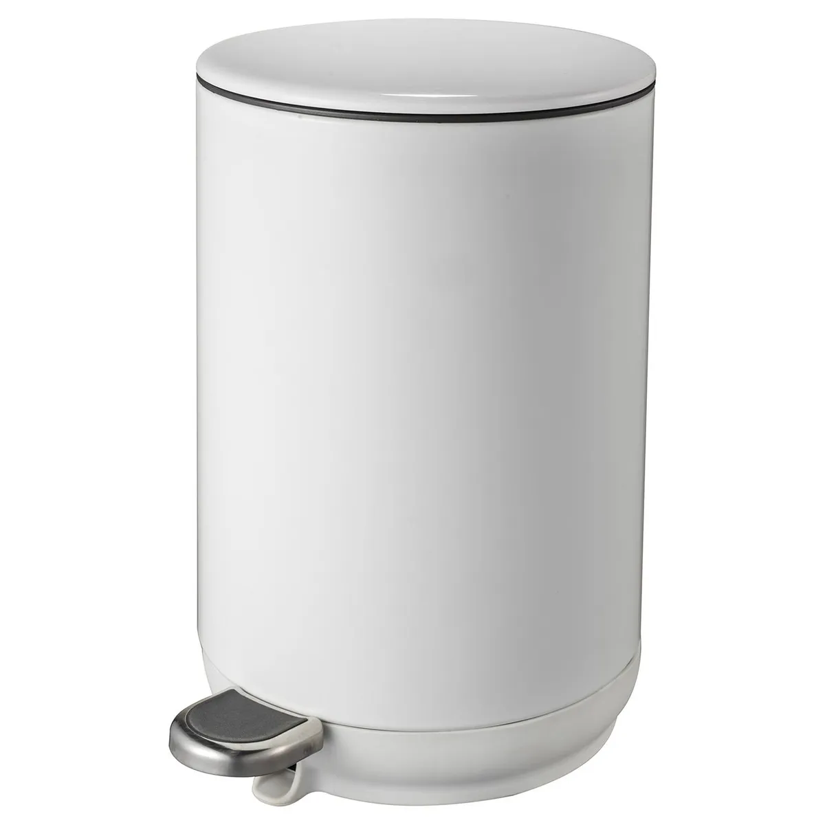 JUST HOME COLLECTION - Basurero 5 Litros Metal Blanco