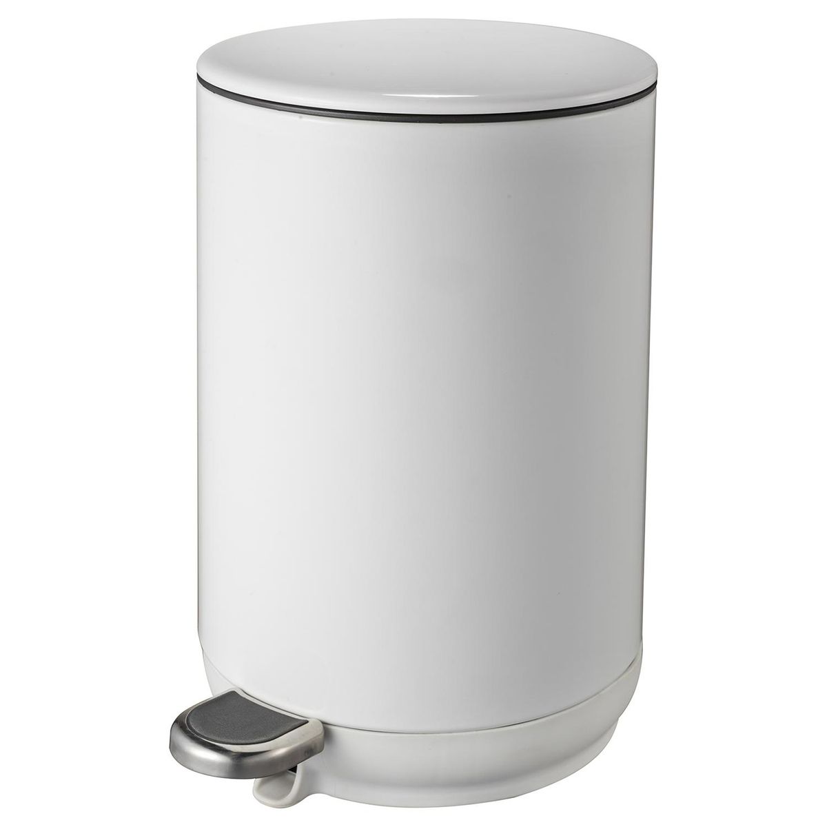 JUST HOME COLLECTION - Basurero 5 Litros Metal Blanco