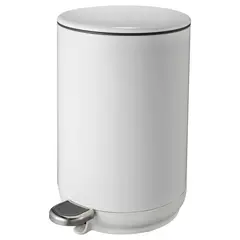 JUST HOME COLLECTION - Basurero 5 Litros Metal Blanco