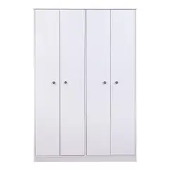 CIC - Clóset New Lucerna 4 Puerta(s) 3 Repisa(s) 126xx52 cm Blanco