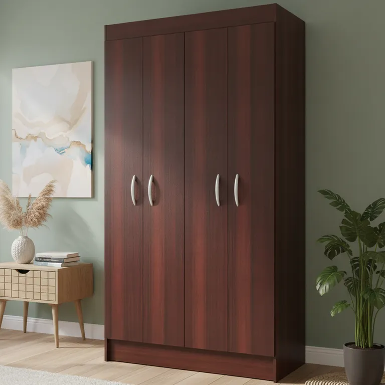 CIC Clóset Bagua 4 Puerta(s) 2 Repisa(s) 95x170x38 cm Chocolate