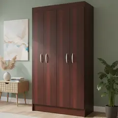 CIC - Clóset Bagua 4 Puerta(s) 2 Repisa(s) 95xx38 cm Chocolate