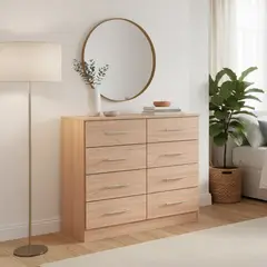 CIC - Cómoda 8 Cajón(es) Polux 100x85x45 cm Olmo