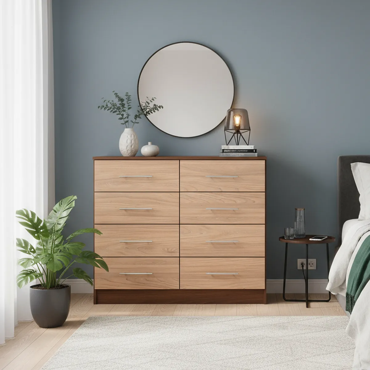 CIC - Cómoda 8 Cajón(es) Polux 100x85x45 cm Café