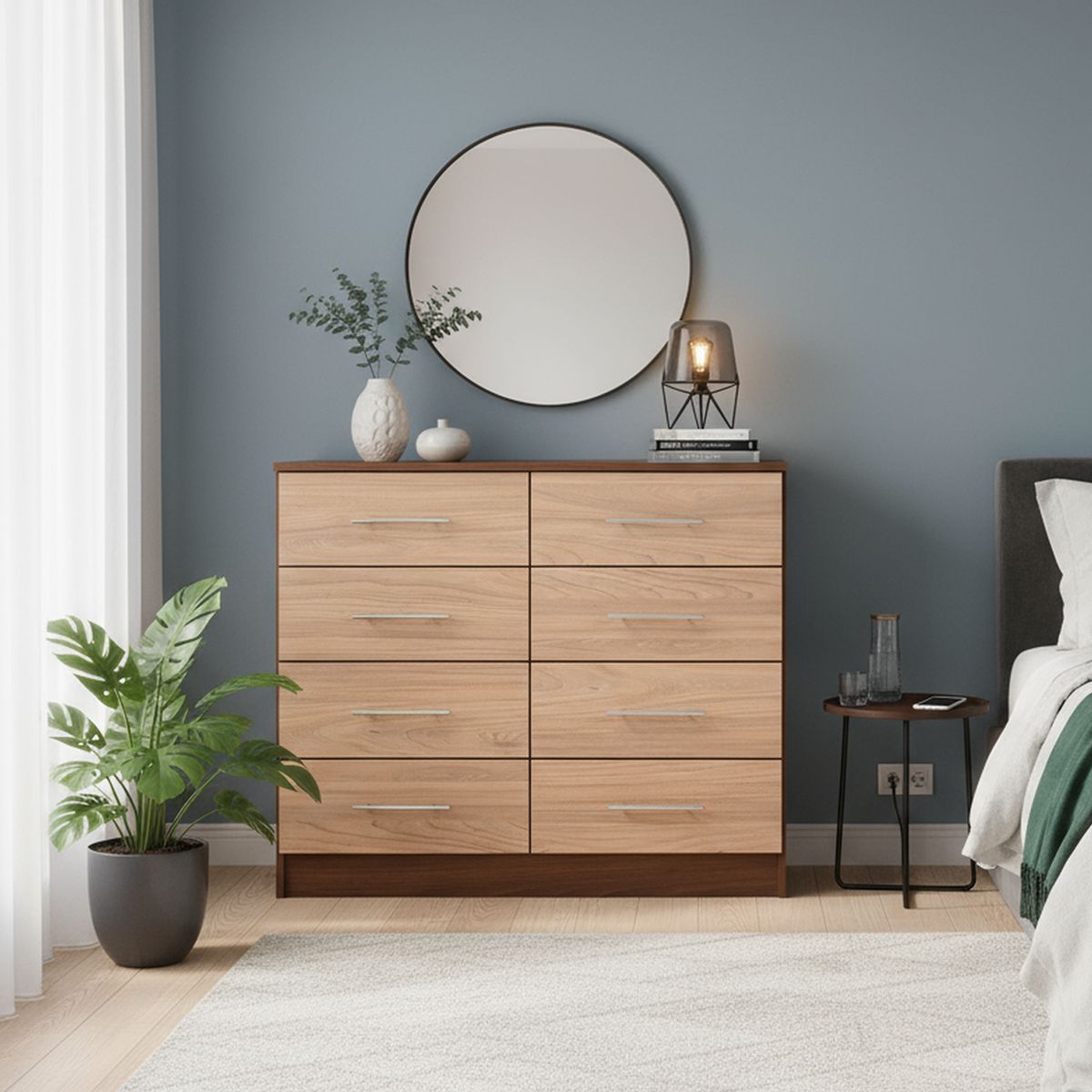 CIC - Cómoda 8 Cajón(es) Polux 100x85x45 cm Café