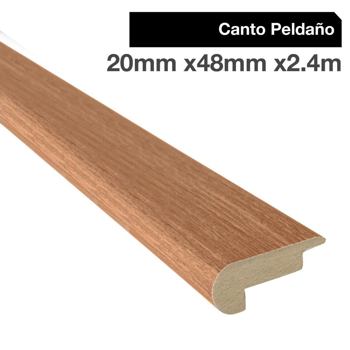 MAFORSA - Pack 2 unidades Canto Peldaño MDF Cerezo Peral 48 mm 2x240 cm