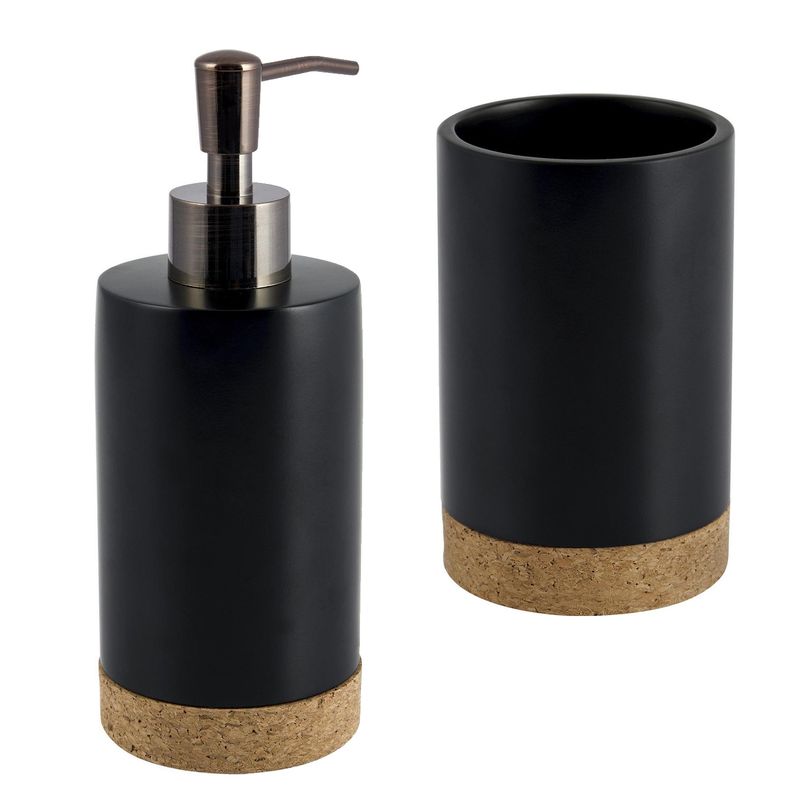  - Set 2 accesorios de baño Negro