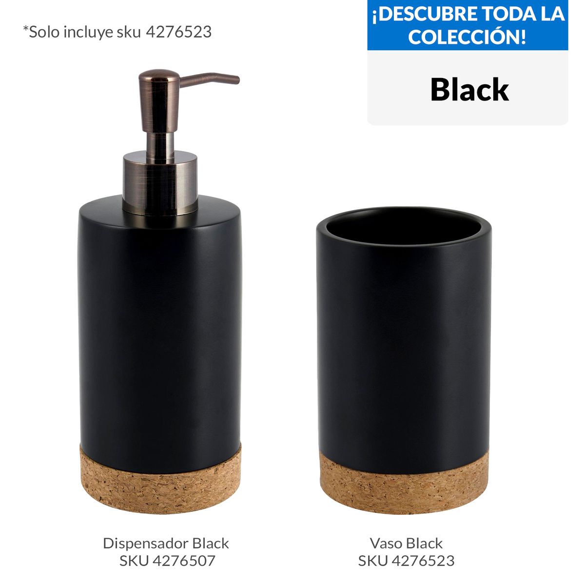 JUST HOME COLLECTION - Vaso Diseño Deco Black
