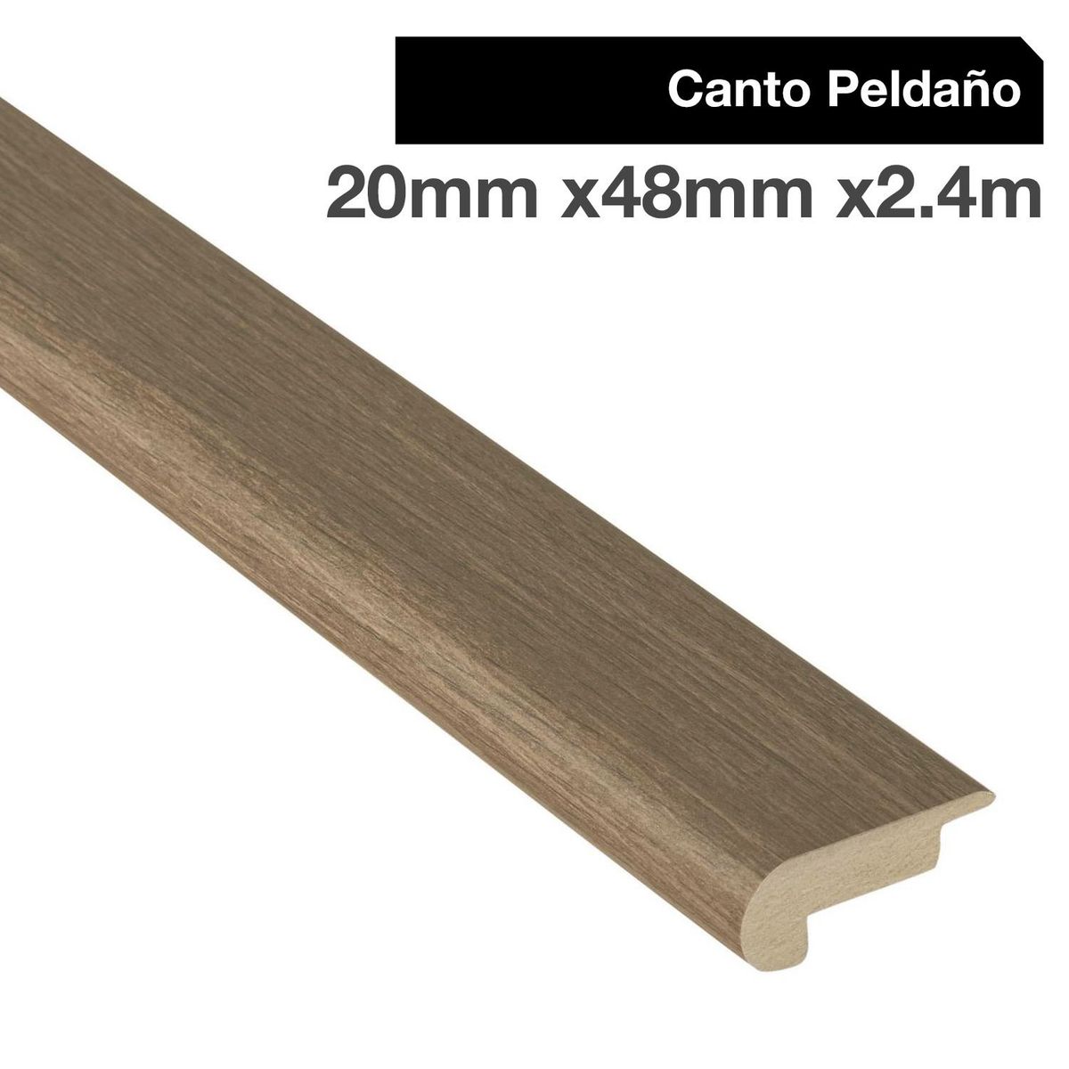 MAFORSA - Pack 2 unidades Canto Peldaño MDF Caramel Oak 48 mm 2x240 cm