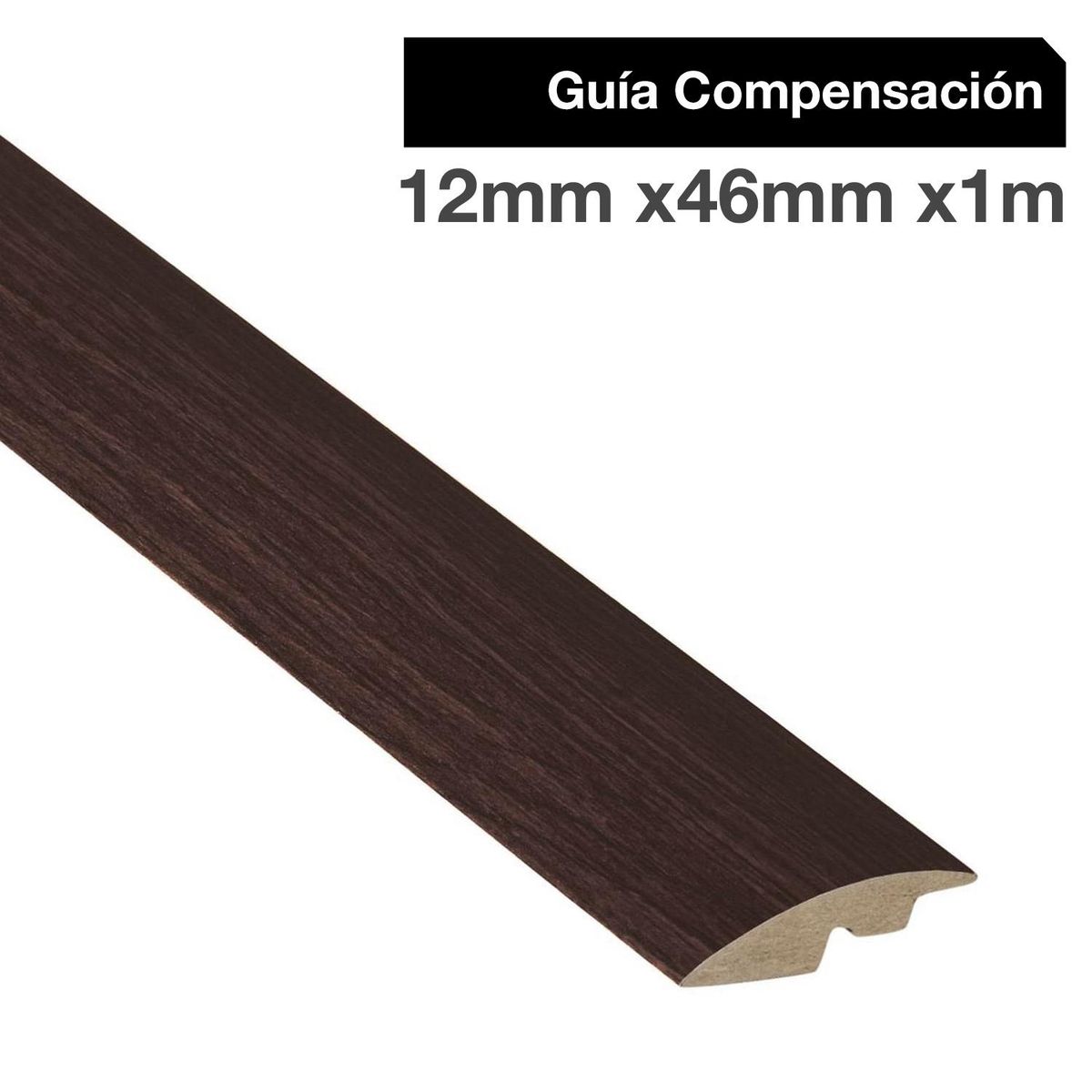 MAFORSA - Pack 2 unidades Guía de Compensación MDF Wengue 46 mm 1.2x100 cm
