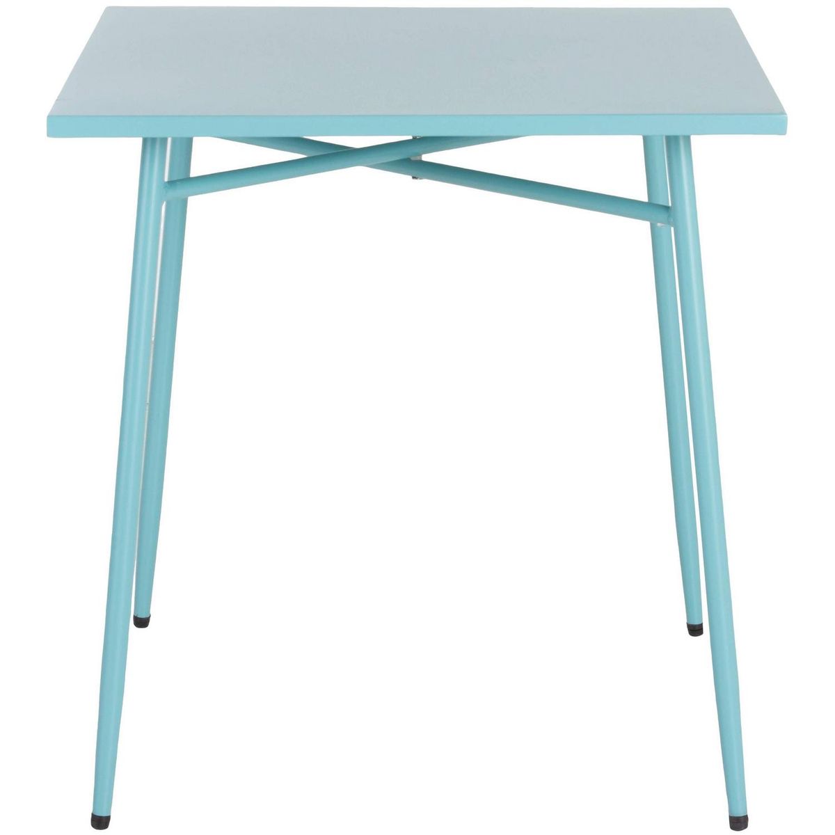 HOME COLLECTION GARD - Mesa Cuadrada Metal 70x71.5x70 cm Celeste