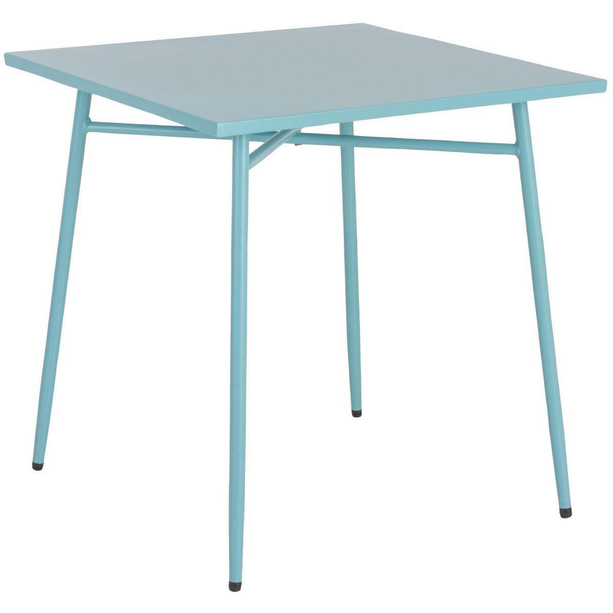 HOME COLLECTION GARD - Mesa Cuadrada Metal 70x71.5x70 cm Celeste