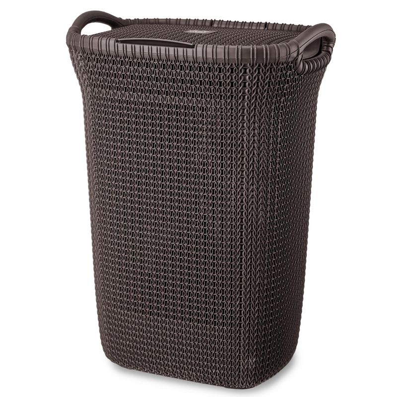 REYPLAST - Cesto Ratán para Ropa 44x59x36 cm 60 l café