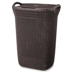 REYPLAST - Cesto Ratán para Ropa 44x59x36 cm 60 l café