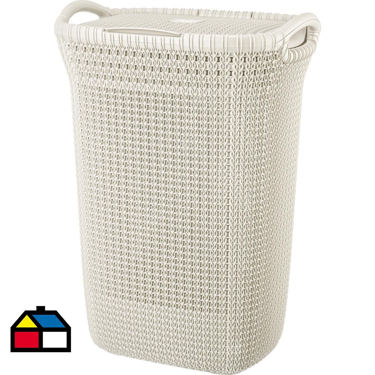 REYPLAST - Cesto Ratán para Ropa 44x59x36 cm 60 l Blanco