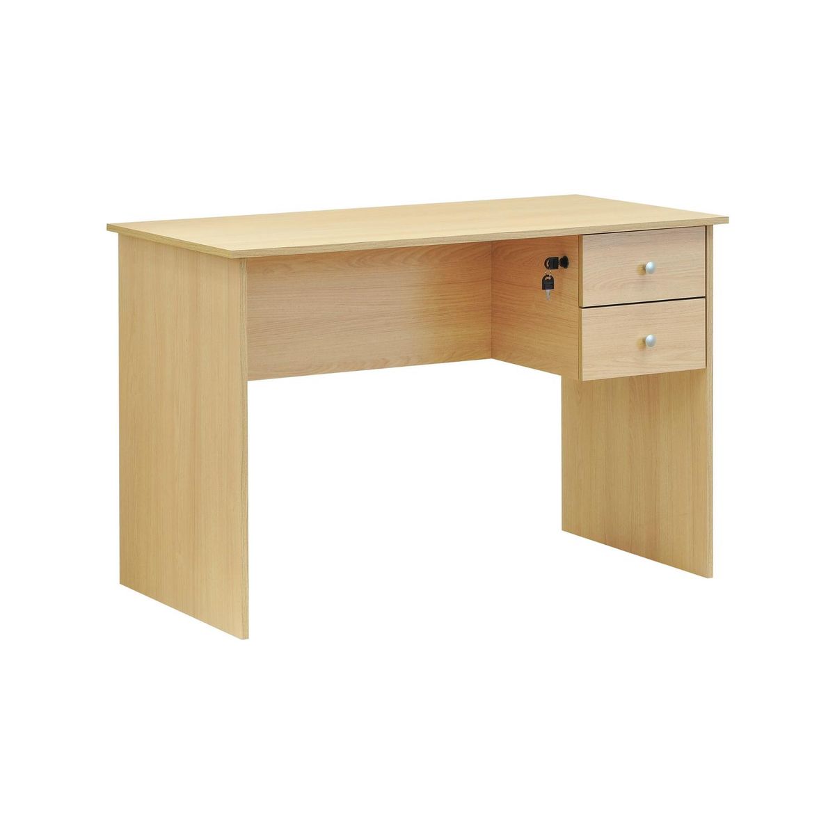 MOBIKIT - Escritorio con 2 cajones con llave carvalo