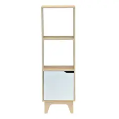 MOBIKIT - Estante Bremen Melamina 3 Nivel(es) 39x126x30 cm Carvalo/Blanco