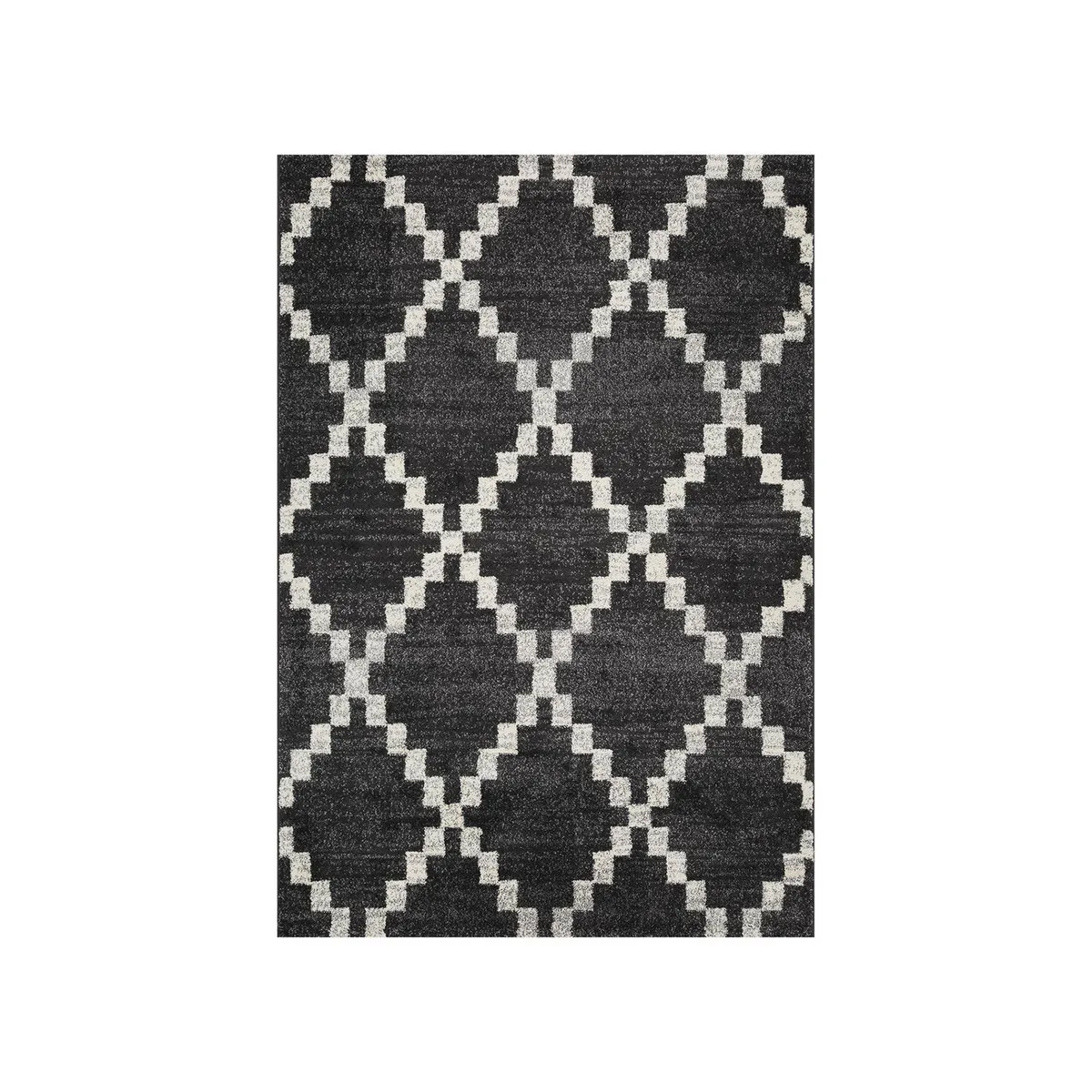 JUST HOME COLLECTION - Bajada de Cama Doux Shaped 67x120 cm Polipropileno Negro