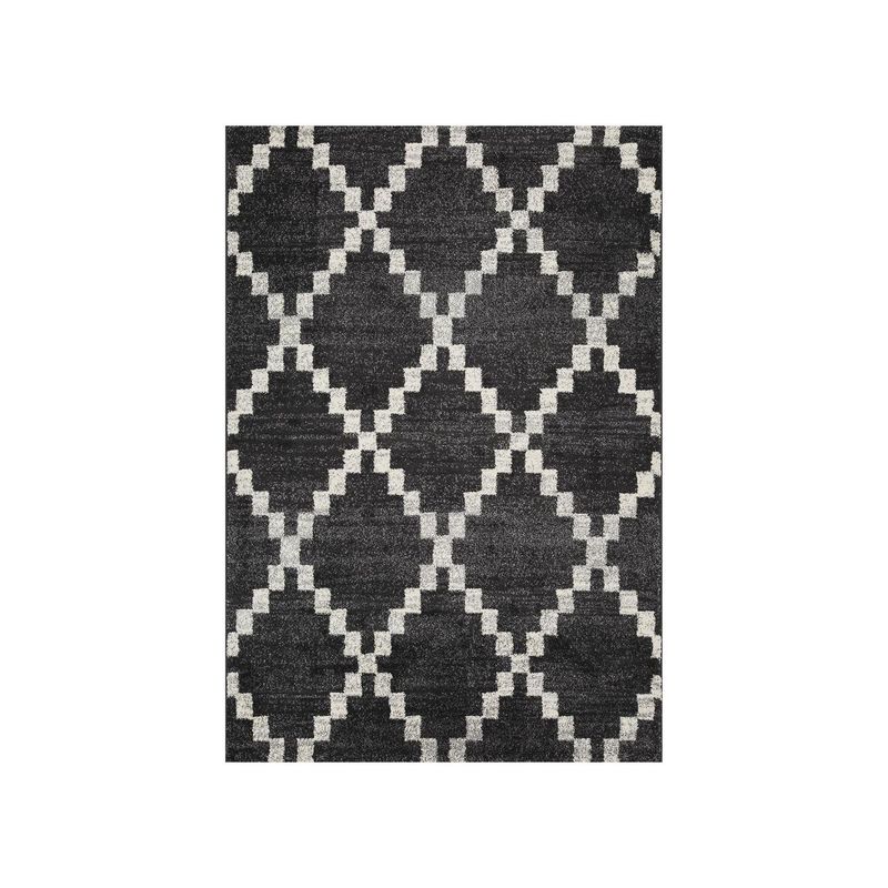JUST HOME COLLECTION - Bajada de Cama Doux Shaped 67x120 cm Negro