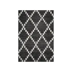 JUST HOME COLLECTION - Bajada de Cama Doux Shaped 67x120 cm Polipropileno Negro