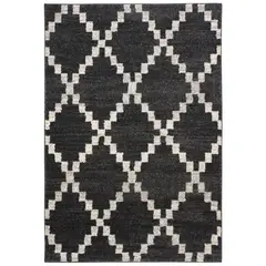 JUST HOME COLLECTION - Alfombra Doux Shaped 160x235 cm Polipropileno Negro