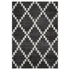 undefined - Alfombra Doux Shaped 133x190 cm Negro