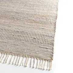 JUST HOME COLLECTION - Alfombra Grande Living Tofo Yute y Algodón con Flecos